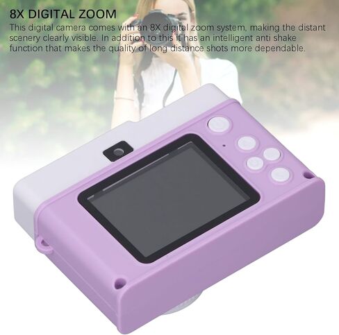 الكاميرا الرقمية ZOPSC ، 1080p 48mp 2.0 بوصة TFT HD كاميرا بطاقة CCD مزدوجة مع لعبة مرشح تشغيل MP3 ، مكافحة anti 8x Zoom Zoom للسفر ، 800 مللي أمبير في الساعة. (لون القرنفل) in Kuwait