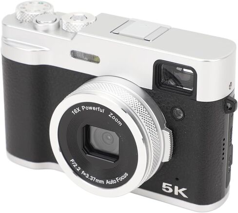 5K Digital Camera,48MP Front Rear Dual Cameras, 16X Zoom Function, 30FPS, Auto Focus Vlogging Camera DSLR Photo Video Camera (fosa5rtghnv1wz-12) in Saudi Arabia