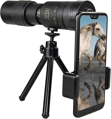 4K 10-300X40mm Monoculars Telescope, BAK4 Prism,FMC Lens, HD Waterproof Super Telephoto Zoom Monocular Telescope with Tripod for Bird Watching/Camping/Travelling/ in Saudi Arabia