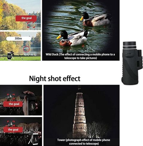 50x60 Monoculars 50 Times Dual Focus Monocular Telescope for Smartphone with Phone Clip Tripod Monocular Telescope Waterproof Camping Phone Telescope in Saudi Arabia