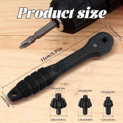 Ratchet Drill Chuck Key ، 2 في 1 حفر تشاك راتشيت مفتاح ، متوافق مع معظم أدوات الكهرباء والطاقة in Kuwait