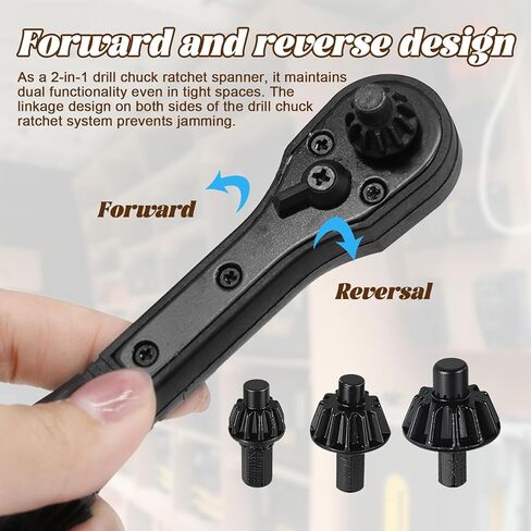 Ratchet Drill Chuck Key ، 2 في 1 حفر تشاك راتشيت مفتاح ، متوافق مع معظم أدوات الكهرباء والطاقة in Kuwait