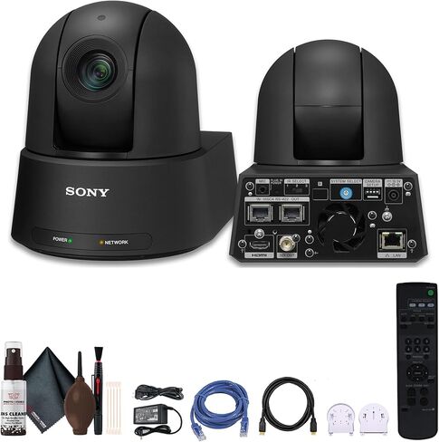 Sony SRG-A40 4K PTZ Camera with Built-in AI and 30x/40x Clear Image Zoom (Black) (SRGA40) Remote-Controlled Pan Tilt Zoom for Live Streaming, Worship + Network Cable + Cleaning Kit + HDMI Cable in Saudi Arabia