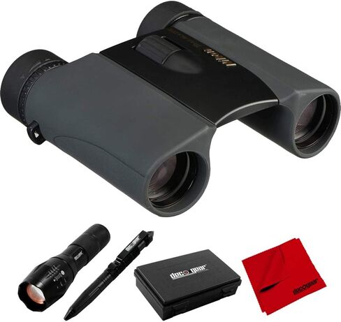 Nikon 8217 Trailblazer 8x25 ATB مقاوم للماء ومضاد مناظير حزمة أسود مع مصباح يدوي تكتيكي العتاد ديكو مع مجموعة ماء/مقاوم للصدمات + 6 × 6 بوصة تنظيف الألياف الدقيقة in Saudi Arabia