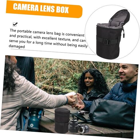 NUOBESTY Professional Camera Lens Bag Thick Padding for DSLR Cameras Anti-Collision Shockproof Lens Pouch for Photographers Versatile Storage Solution in Saudi Arabia