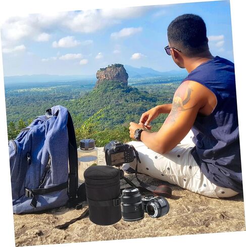 NUOBESTY Professional Camera Lens Bag Thick Padding for DSLR Cameras Anti-Collision Shockproof Lens Pouch for Photographers Versatile Storage Solution in Saudi Arabia