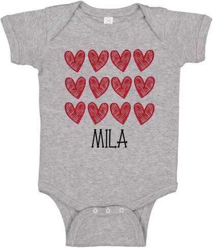 Taty Kids Hearts Mila Baby Infant Bodysuit in Kuwait