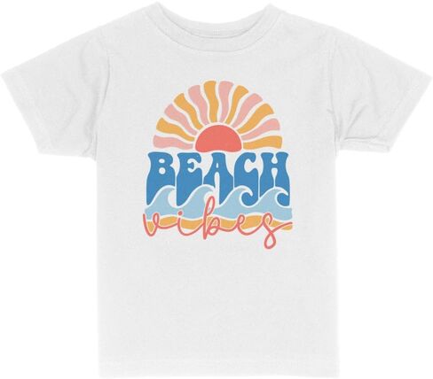Retro Beach Vibes Toddler Kids T-Shirt in Kuwait