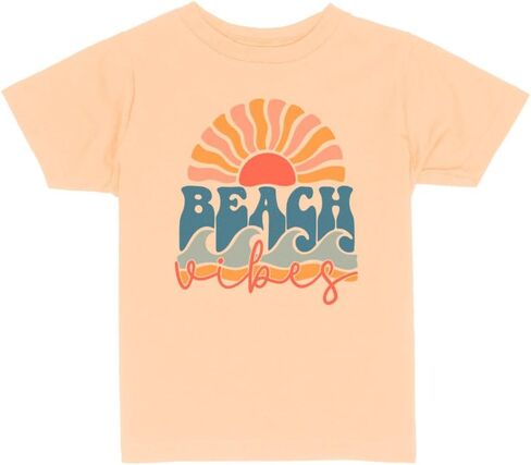 Retro Beach Vibes Toddler Kids T-Shirt in Kuwait