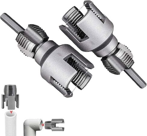 أداة خيط الأنابيب الخارجية الداخلية Yahesicm ، 1/2 '' 3/4 '' يموت PVC الأنبوب البلاستيكي مجموعة الأنبوب مزدوج الوظيفة لخيط القطع الحفر in Kuwait