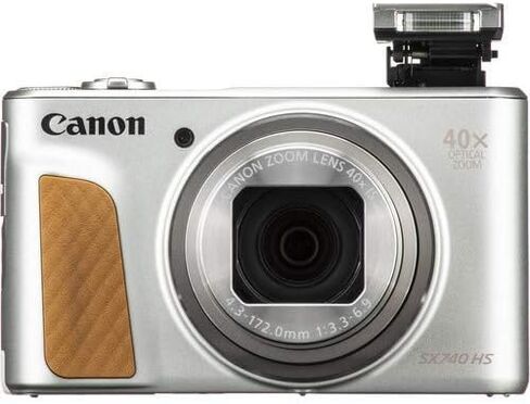 Canon PowerShot SX740 HS Digital Camera (Silver) Accessory Bundle with Flexible Spider Tripod, 32GB Memory, Camera Case and More. (Renewed) in Saudi Arabia