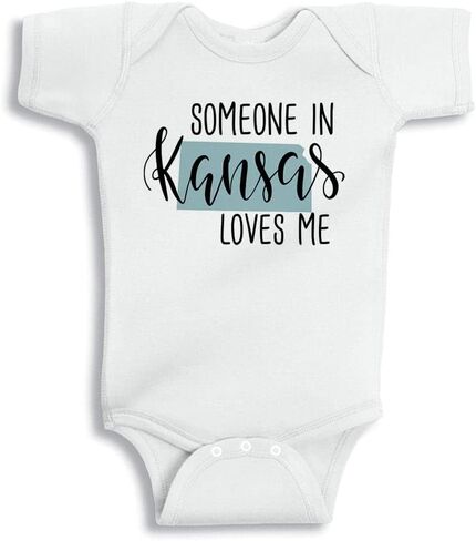 Someone in Kansas Loves Me Baby Infant Bodysuit in Kuwait