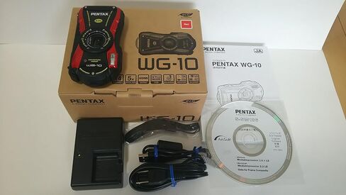 Pentax WG-10 (أحمر) 14.0 ميجابكسل مقاوم للماء مقاوم للماء والكاميرا الرقمية المقاومة للصدمات 1/2.3 بوصة مستشعر CCD ، تثبيت الصور (متجدد) in Saudi Arabia