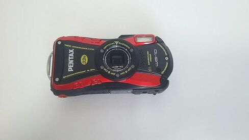 Pentax WG-10 (أحمر) 14.0 ميجابكسل مقاوم للماء مقاوم للماء والكاميرا الرقمية المقاومة للصدمات 1/2.3 بوصة مستشعر CCD ، تثبيت الصور (متجدد) in Saudi Arabia