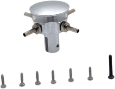 RC Rotor Head for K124 K170 Lightweight Spare Parts Tear Resistant Practical Aluminum Functional Premium with Screws Replace, Silver in Kuwait