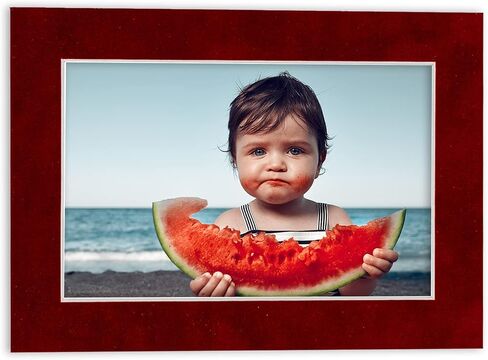 8x12 MAT Bevel Cut for 5.5x8.5 Photos - حمض خالٍ من المطبوخ الأحمر الساطع المسبق - للصور ، الصور ، تأطير - سماكة 4 فترات in Kuwait