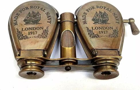 Golbet Inc Royal Navy London 1917 Vintage Brass مناظير عتيقة Maritime التصميم البحري القابل للتحصيل العسكري الأداة البصرية البصرية دائمة الهدية in Kuwait