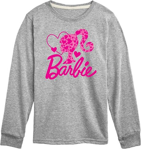 Barbie - Logo Hearts - Toddler and Youth Long Sleeve Graphic T-Shirt in Saudi Arabia