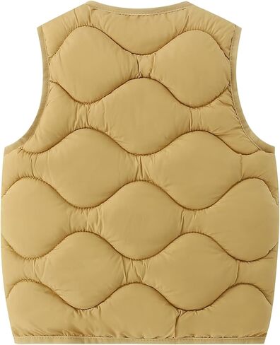 AMIYAN Toddler Baby Boy Girls Puffer Vest Sleeveless Jacket Fall Winter Waistcoat Outerwear with Pocket in Kuwait