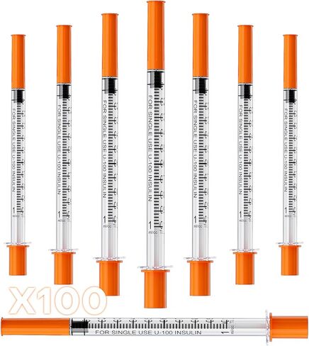 U-100 1mL Syringe 30Ga 1/2" 12.7mm Disposable Tools, Sterile Individually Wrapped, 25 Pack in Saudi Arabia
