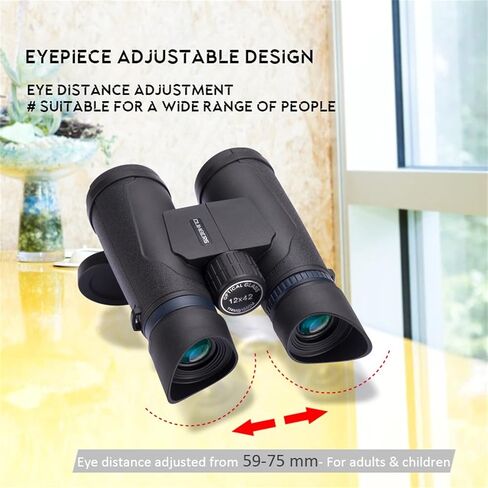 12X42 Binoculars for Adults - High-Powered IPX5 Roof Prism Binoculars with Large Field of View in Saudi Arabia