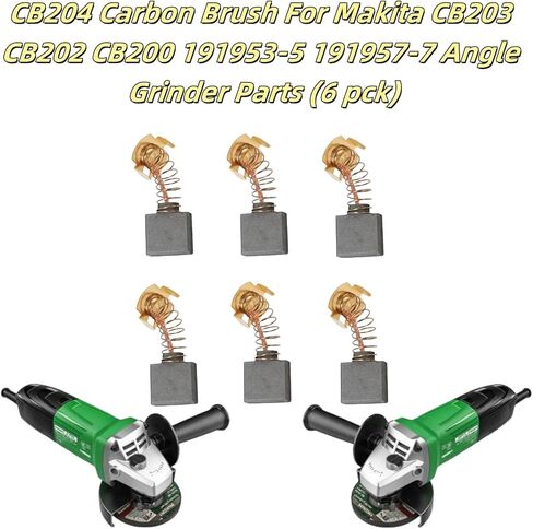 CB204 Carbon Brushes Coals لـ Makita CB-204 CB204 CB203 CB202 CB200 191953-5 191957-7 Grinder 6Pack in Kuwait