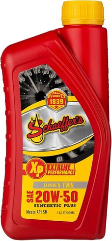 Schaeffer Manufacturing Co. 0707-012 Extreme V-Twin Synthetic Plus Racing Oil 20W-50, 1-Quart Bottle (Pack of 12) in Saudi Arabia