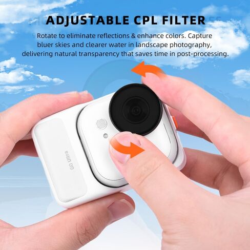 مرشح العدسات المصمم للكاميرا insta360 go ultra ، الزجاج البصري AGC عدسة إضافية عالية الإرسال-إعادة تثبيت ماء ومضاد للثقب سهلة التثبيت (CPL) in Saudi Arabia