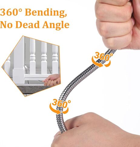 Bewudy 2 Pcs Flexible Drill Bit Extension, Bendable Drill Bit Extende Screwdriver Drills Bits Holder Silver Drills Flexible Shaft for Home Repair Installations in Saudi Arabia