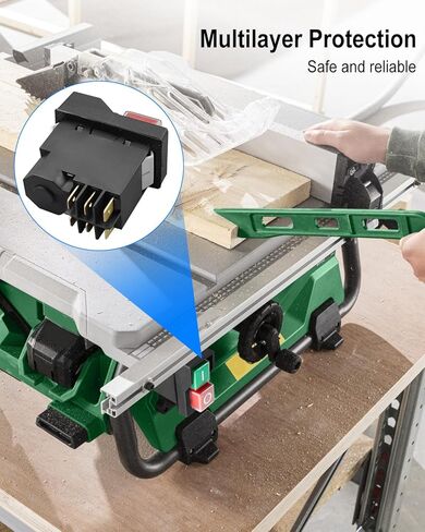 طاولة منشار زر الضغط على مفتاح Hitachi Metabo HPT C10RJ C10RJSM جدول منشار استبدال 371450 ، تصميم زر مقاوم للماء ، ومقاوم الغبار ، 6 دبوس in Kuwait