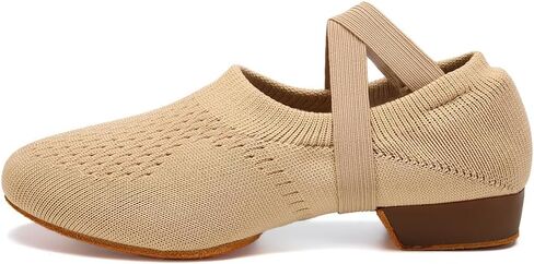 Women's Latin Dance Practice Shoes Beginner 1" Low Heel Standard Ballroom Social Dance Sneaker in Kuwait