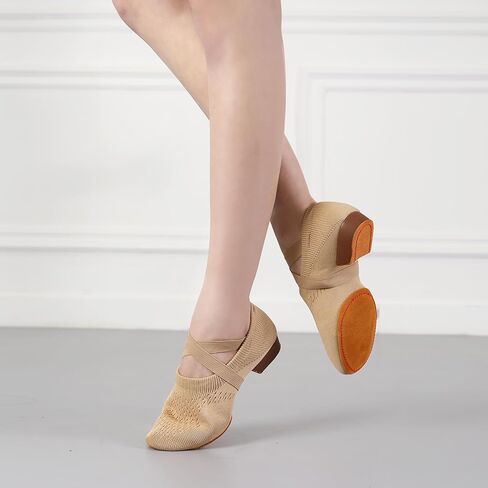 Women's Latin Dance Practice Shoes Beginner 1" Low Heel Standard Ballroom Social Dance Sneaker in Kuwait