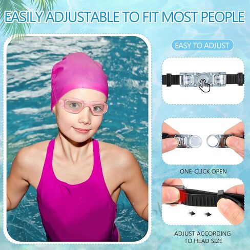 12 Pack Swim Goggles for Adult Anti Fog Swimming Glasses Leak Proof Swim Equipment with 12 Waterproof Nose Clips and Earplugs for Men Women Kids Youth in Saudi Arabia