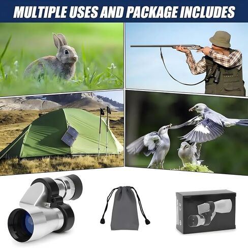 Monocular Compact Mini Telescope, Portable Handheld Mini Monocular for Adults, Tech Gadgets Perfect for Bird Watching, Fishing, Travel and Scenery. 10x20mm（Black） in Saudi Arabia