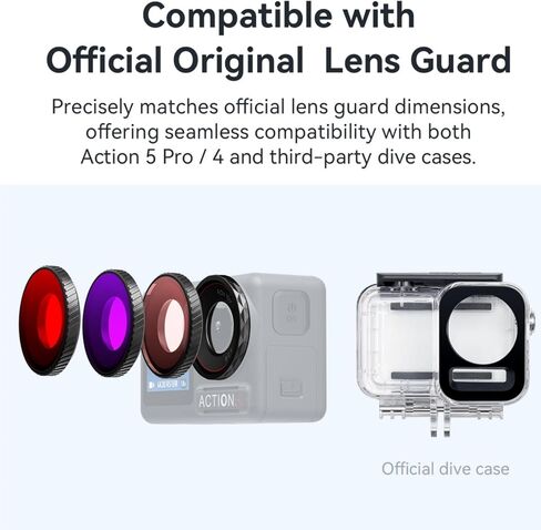 مرشحات الغوص لـ DJI Osmo Action 5 Pro / 4 ، غطاء حماية عدسة Filter لـ DJI Osmo Action 5 Pro / 4 (Purple) in Saudi Arabia