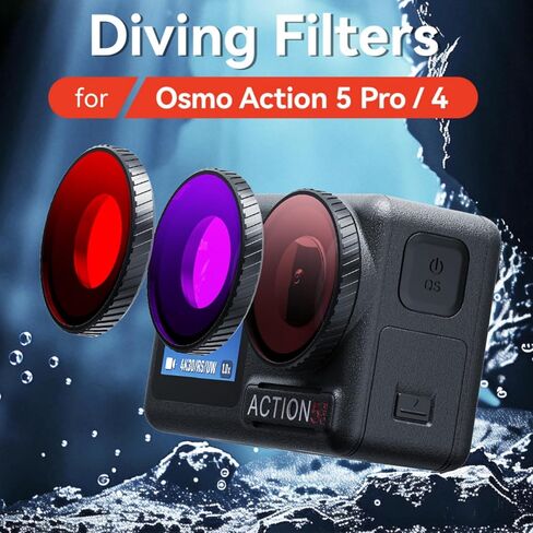 مرشحات الغوص لـ DJI Osmo Action 5 Pro / 4 ، غطاء حماية عدسة Filter لـ DJI Osmo Action 5 Pro / 4 (Purple) in Saudi Arabia
