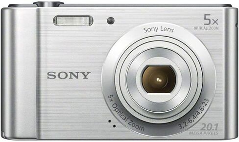 Sony Cybershot DSC-W800 Compact Digital 20.1 Megapixel Camera مع Super يحتوي على مستشعر CCD ، شاشة LCD صافية 2.7 بوصة ، وحزام المعصم (الفضة ، متجددة) in Saudi Arabia