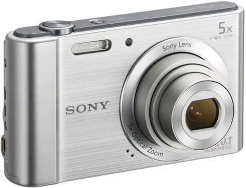 Sony Cybershot DSC-W800 Compact Digital 20.1 Megapixel Camera مع Super يحتوي على مستشعر CCD ، شاشة LCD صافية 2.7 بوصة ، وحزام المعصم (الفضة ، متجددة) in Saudi Arabia