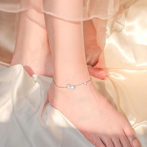925 Sterling Silver Starfish Shell Anklet for Women Girls Adjustable Mermaid Tail Seaside Ankle Bracelet Boho Beach Foot Chain Charm Jewelry Birthday Gifts in Saudi Arabia