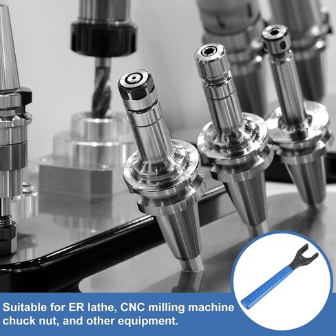 uxcell ER16 O-Type Collet Chuck Wrench Spanner 40CrV Integral Type Nut Spanner with Non-slip Handle for Clamping Nut Milling Machine Lathe Chuck Holder Tools in Saudi Arabia
