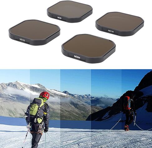 Yunir Lens Filter Set for Pro 2 Camera Accessories,HD Optical Glass ND8 ND16 ND32 ND64 Neutral Density HD Filter Lens Protective Protector Cover for Pro 2 Action Camera in Saudi Arabia