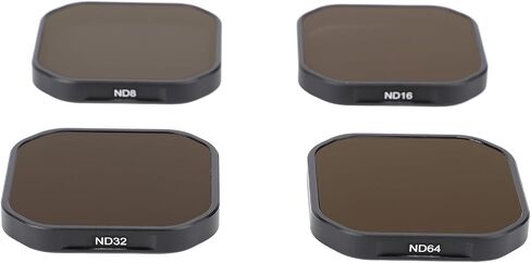 fosa ND Filter Set for Action Camera, 4PCS ND8 ND16 ND32 ND64 Optical Glass Lens Filters with Storage Case for Pro 2 HD Accessories in Saudi Arabia