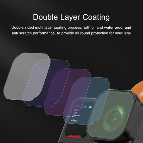 fosa ND Filter Set for Action Camera, 4PCS ND8 ND16 ND32 ND64 Optical Glass Lens Filters with Storage Case for Pro 2 HD Accessories in Saudi Arabia