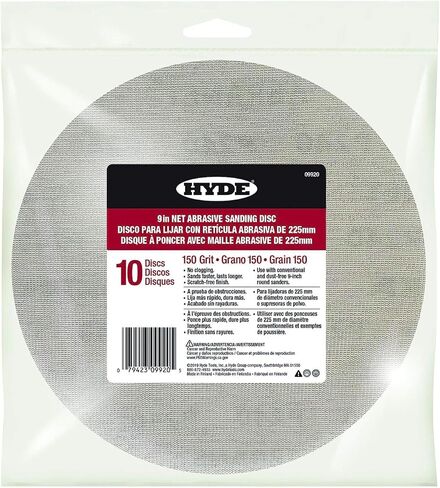 Hyde 09922 9" Disk Abrasive Sanding Net, 240 Grit, 10 pack in Kuwait
