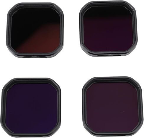 fosa ND Filter Set for Action Camera, 4PCS ND8 ND16 ND32 ND64 Optical Glass Lens Filters with Storage Case for Pro 2 HD Accessories in Saudi Arabia