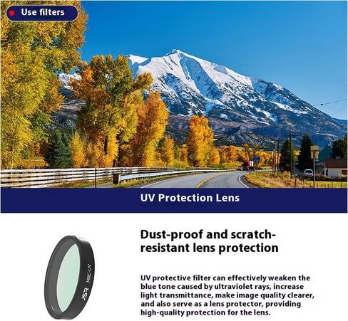 Lens Filter Kit for XTU X3 Camera Multi-Coated HD Optical Glass (UV+CPL+ND8PL+ND16PL+ND32PL+ND64PL) in Saudi Arabia