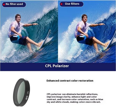 Lens Filter Kit for XTU X3 Camera Multi-Coated HD Optical Glass (UV+CPL+ND8PL+ND16PL+ND32PL+ND64PL) in Saudi Arabia