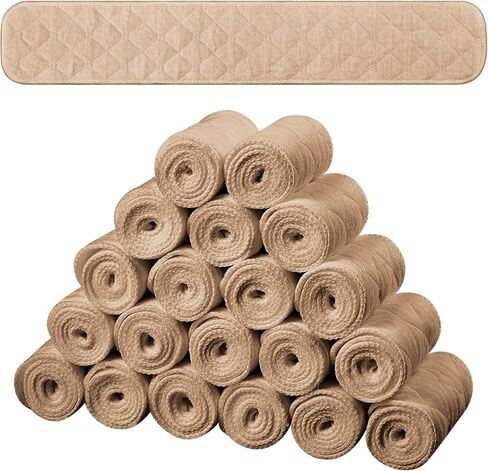 Toulite 20 Pcs Bra Liners 18 x 3 Inches Rectangle Cotton Under Bra Pads 3 Layer White Bra Sweat Liners for Women Sweating Supplies in Saudi Arabia