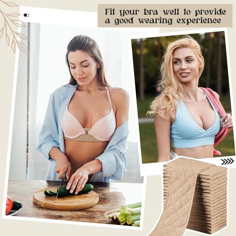 Toulite 20 Pcs Bra Liners 18 x 3 Inches Rectangle Cotton Under Bra Pads 3 Layer White Bra Sweat Liners for Women Sweating Supplies in Saudi Arabia