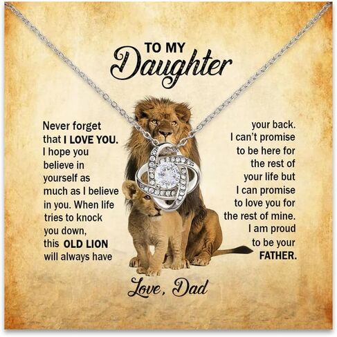To My Daughter Necklace, Daughter Gifts From Dad, Father Daughter Necklace Love Knot, Daughter Necklace From Dad, Birthday Gifts For Daughter From Dad, Christmas Gift For Daughter in Kuwait